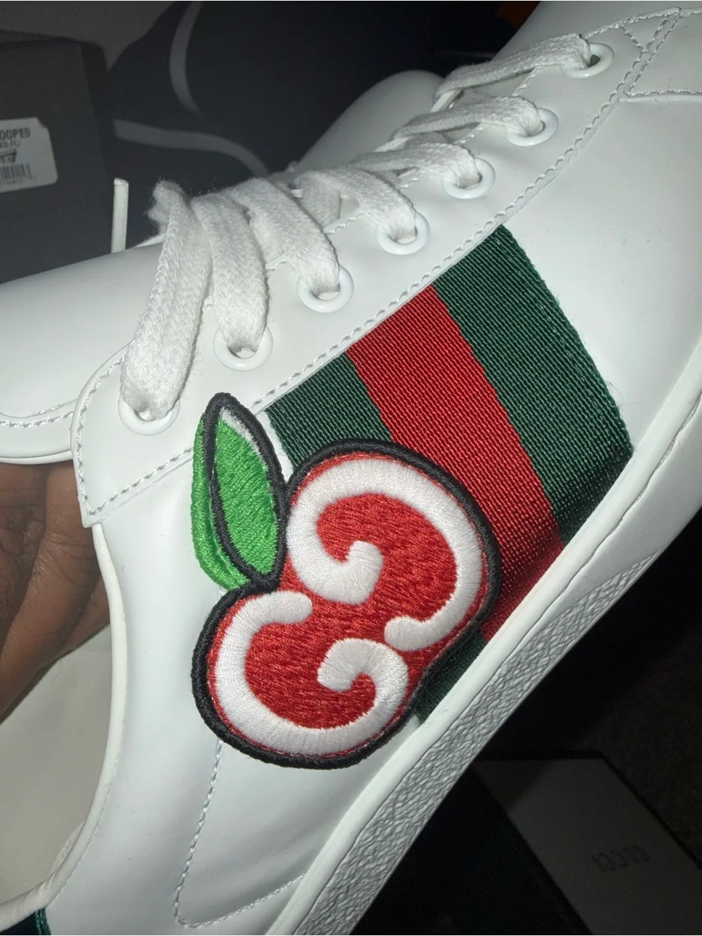 Gucci white leather